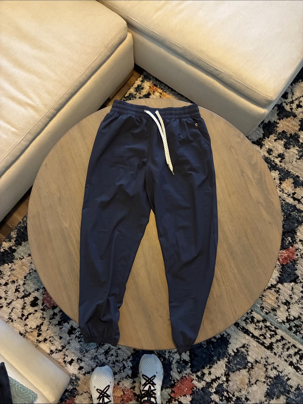 Vuori Navy Joggers with White Drawcord